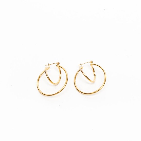 VTG Napier Gold Minimalist Hoops - Picture 2 of 6